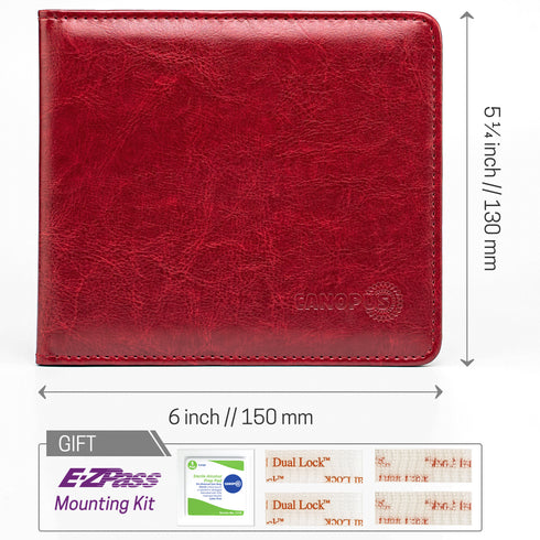CANOPUS Car Registration and Insurance Holder, PU Leather Card Holder, Vehicle Glove Box Organizer for Auto, SUV, Truck and Motorcycle